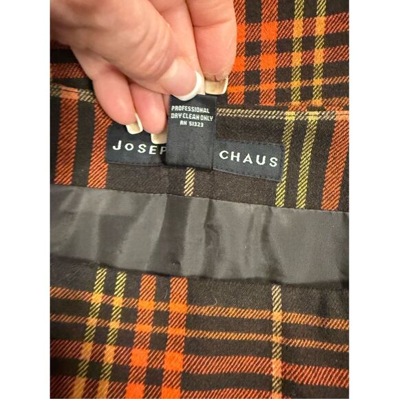 Josephine Chaus Women’s Wool Blend Plaid Wrap Skirt Sz. 12. Schoolgirl Academic - Picture 5 of 5
